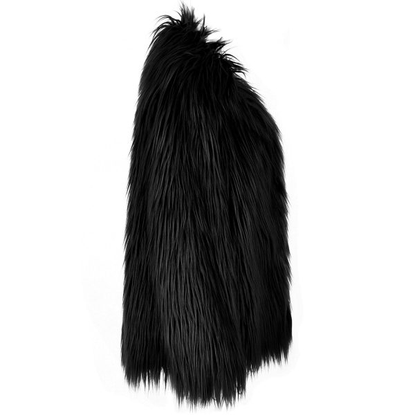 achetez PUNK RAVE Veste ‘Cthulhu’ En Fausse Fourrure Noire 9