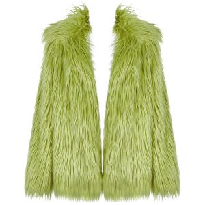 mode PUNK RAVE Veste ‘Cthulhu’ En Fausse Fourrure Verte 32