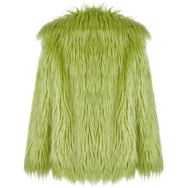 mode PUNK RAVE Veste ‘Cthulhu’ En Fausse Fourrure Verte 11
