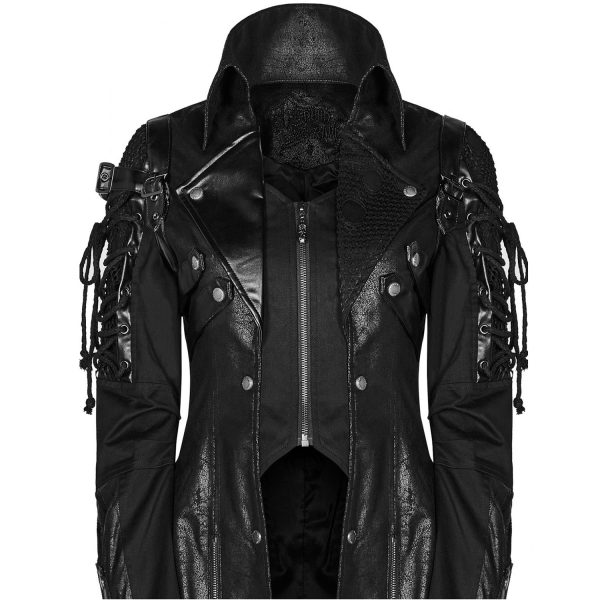 Livraison rapide PUNK RAVE Veste Femme ‘Poisonblack’ Noire 14