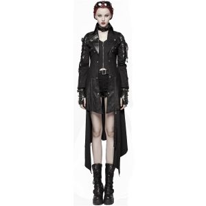 Livraison rapide PUNK RAVE Veste Femme ‘Poisonblack’ Noire 37