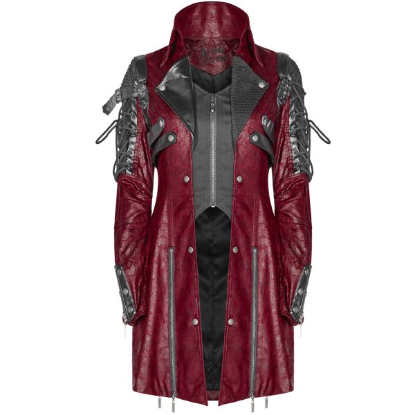 Acheter PUNK RAVE Veste Femme ‘Poisonblack’ Rouge 13