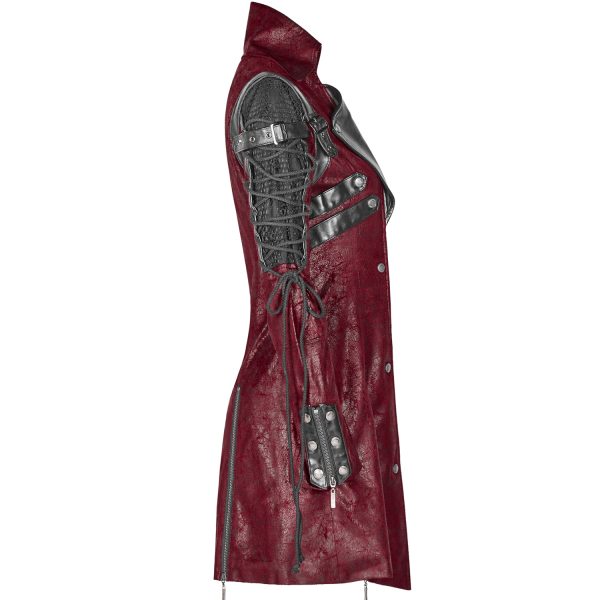 Acheter PUNK RAVE Veste Femme ‘Poisonblack’ Rouge 15