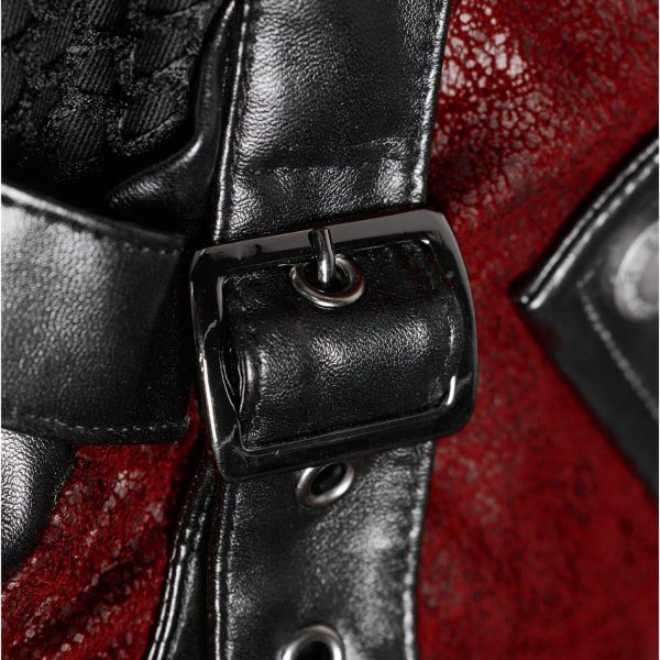Acheter PUNK RAVE Veste Femme ‘Poisonblack’ Rouge 16