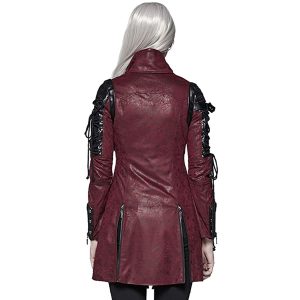 Acheter PUNK RAVE Veste Femme ‘Poisonblack’ Rouge 26