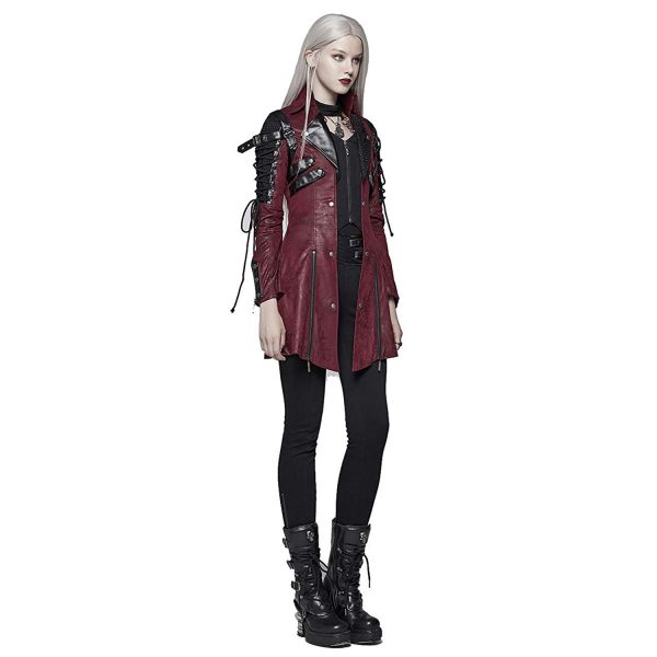 Acheter PUNK RAVE Veste Femme ‘Poisonblack’ Rouge 7