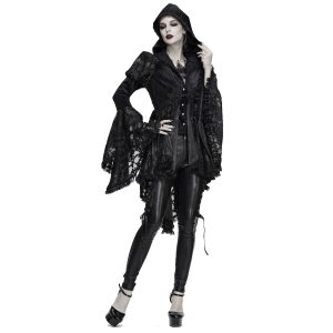 mode DEVIL FASHION Veste Femmes à Capuche ‘Elegant Lace’ Noire 42
