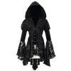 mode DEVIL FASHION Veste Femmes à Capuche ‘Elegant Lace’ Noire 17