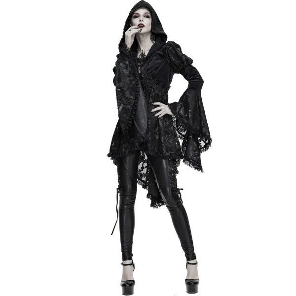 mode DEVIL FASHION Veste Femmes à Capuche ‘Elegant Lace’ Noire 13