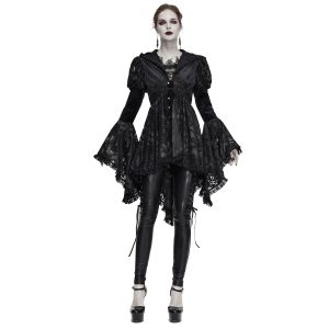 mode DEVIL FASHION Veste Femmes à Capuche ‘Elegant Lace’ Noire 48