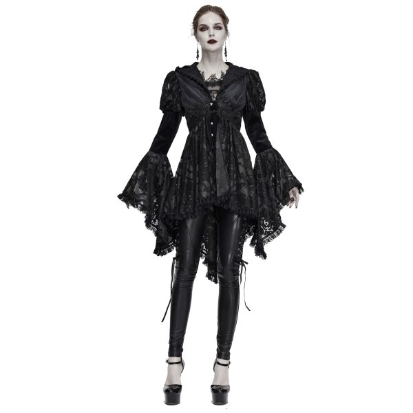 mode DEVIL FASHION Veste Femmes à Capuche ‘Elegant Lace’ Noire 15