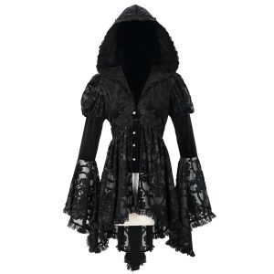 mode DEVIL FASHION Veste Femmes à Capuche ‘Elegant Lace’ Noire 52
