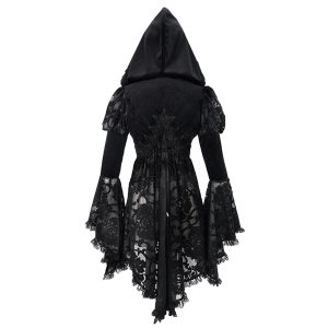 mode DEVIL FASHION Veste Femmes à Capuche ‘Elegant Lace’ Noire 54