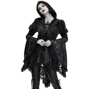 mode DEVIL FASHION Veste Femmes à Capuche ‘Elegant Lace’ Noire 32