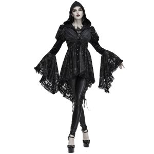 mode DEVIL FASHION Veste Femmes à Capuche ‘Elegant Lace’ Noire 34