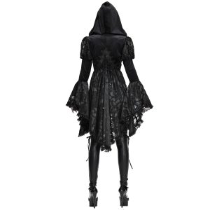 mode DEVIL FASHION Veste Femmes à Capuche ‘Elegant Lace’ Noire 36