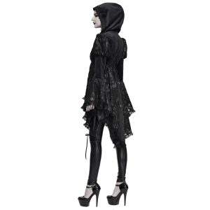 mode DEVIL FASHION Veste Femmes à Capuche ‘Elegant Lace’ Noire 38
