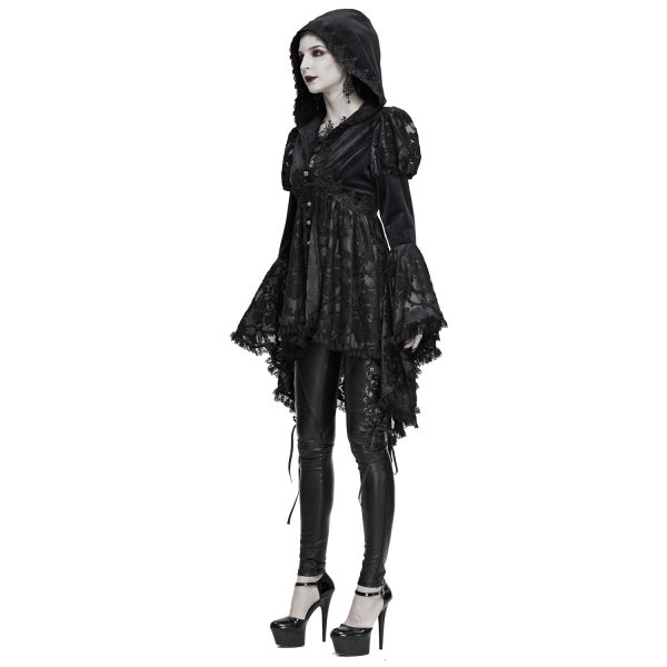mode DEVIL FASHION Veste Femmes à Capuche ‘Elegant Lace’ Noire 11