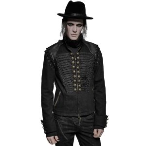 PUNK RAVE Veste-Gilet 2 En 1 ‘The Smog’ Noire boutique en ligne 24