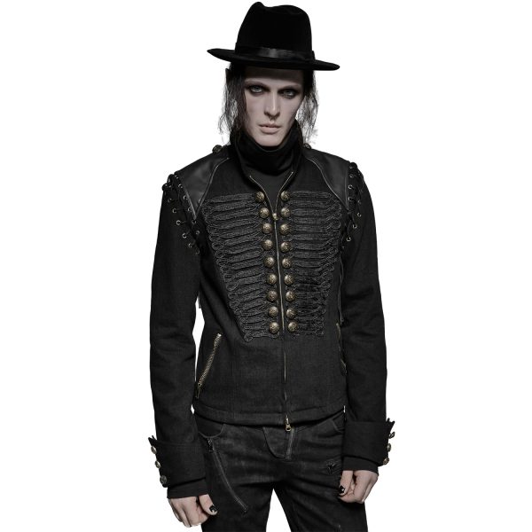 PUNK RAVE Veste-Gilet 2 En 1 ‘The Smog’ Noire boutique en ligne 3
