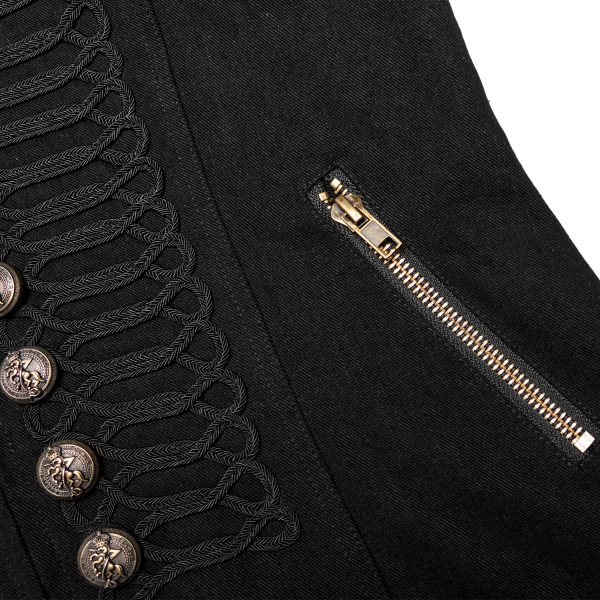 PUNK RAVE Veste-Gilet 2 En 1 ‘The Smog’ Noire boutique en ligne 19