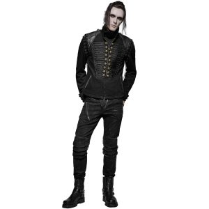 PUNK RAVE Veste-Gilet 2 En 1 ‘The Smog’ Noire boutique en ligne 32