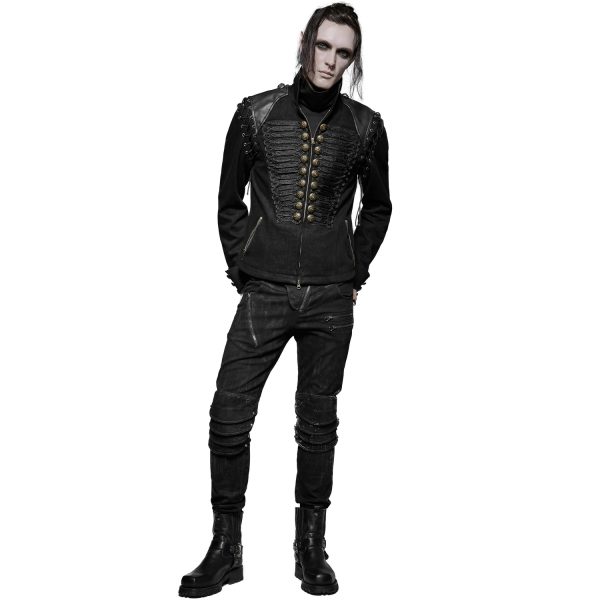 PUNK RAVE Veste-Gilet 2 En 1 ‘The Smog’ Noire boutique en ligne 7