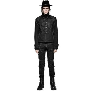 PUNK RAVE Veste-Gilet 2 En 1 ‘The Smog’ Noire boutique en ligne 36