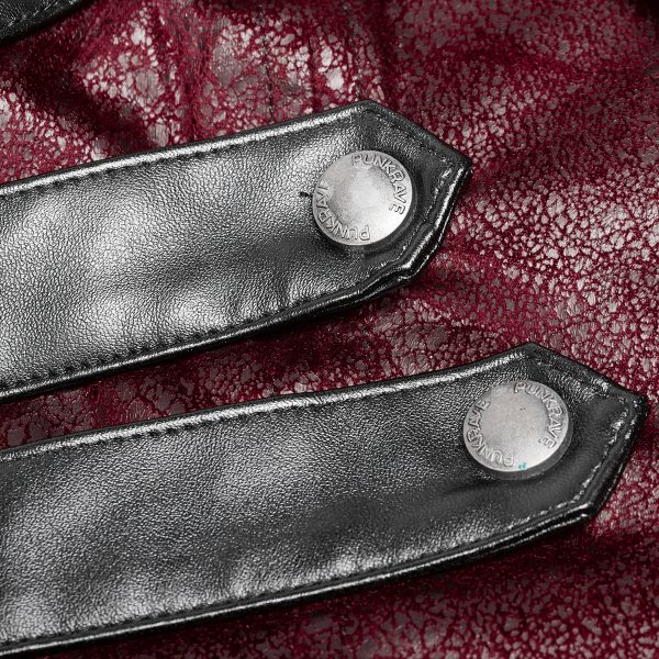 Retour gratuit en magasin. PUNK RAVE Veste Homme ‘Poisonblack’ Rouge Et Noire 20