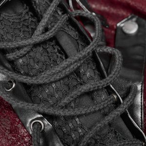 Retour gratuit en magasin. PUNK RAVE Veste Homme ‘Poisonblack’ Rouge Et Noire 60