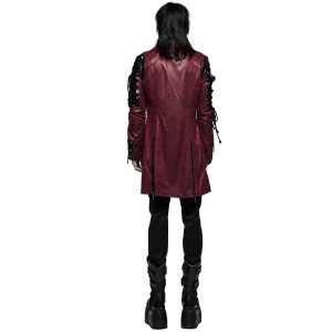 Retour gratuit en magasin. PUNK RAVE Veste Homme ‘Poisonblack’ Rouge Et Noire 26