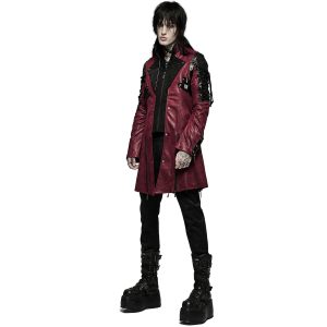 Retour gratuit en magasin. PUNK RAVE Veste Homme ‘Poisonblack’ Rouge Et Noire 30