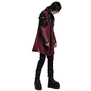 Retour gratuit en magasin. PUNK RAVE Veste Homme ‘Poisonblack’ Rouge Et Noire 32