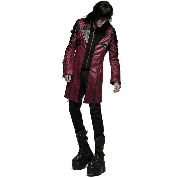 Retour gratuit en magasin. PUNK RAVE Veste Homme ‘Poisonblack’ Rouge Et Noire 9