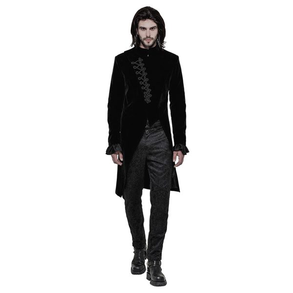 styles dernier cri PUNK RAVE Veste Longue Asymétrique ‘Satyr’ Noire 3