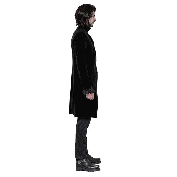styles dernier cri PUNK RAVE Veste Longue Asymétrique ‘Satyr’ Noire 5