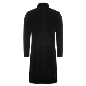 styles dernier cri PUNK RAVE Veste Longue Asymétrique ‘Satyr’ Noire 23