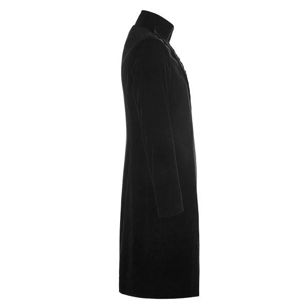styles dernier cri PUNK RAVE Veste Longue Asymétrique ‘Satyr’ Noire 8