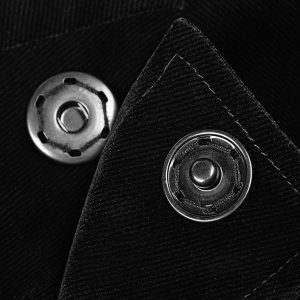 styles dernier cri PUNK RAVE Veste Longue Asymétrique ‘Satyr’ Noire 29