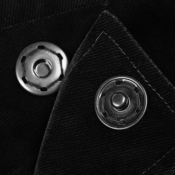 styles dernier cri PUNK RAVE Veste Longue Asymétrique ‘Satyr’ Noire 10