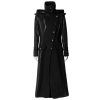 magasin en ligne france PUNK RAVE Veste Longue Noire ‘Black Dragon’ Avec Capuche… 35