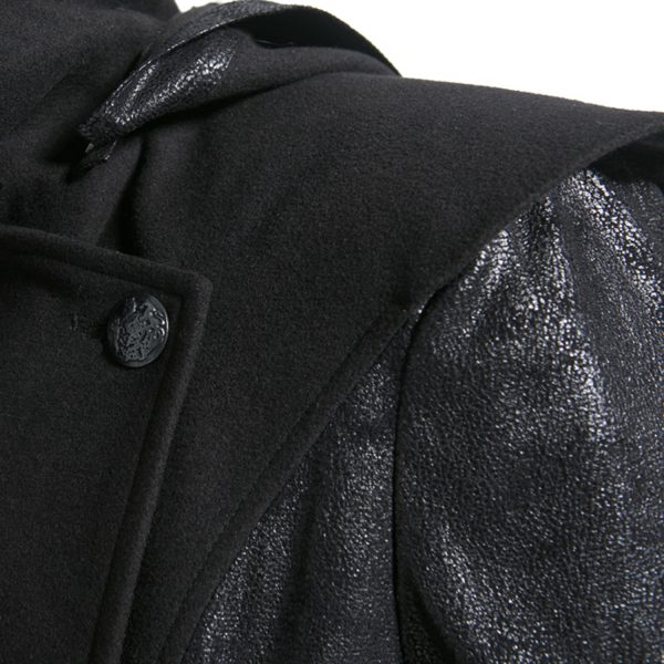 magasin en ligne france PUNK RAVE Veste Longue Noire ‘Black Dragon’ Avec Capuche… 14