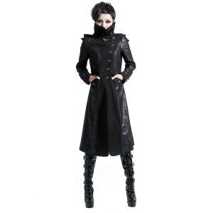 à prix imbattables PUNK RAVE Veste Longue Noire ‘Black Dragon’ Avec Capuche… 23