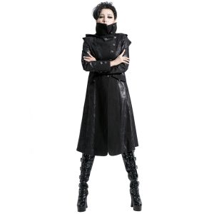 à prix imbattables PUNK RAVE Veste Longue Noire ‘Black Dragon’ Avec Capuche… 31