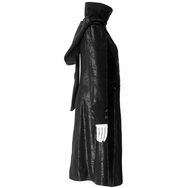 à prix imbattables PUNK RAVE Veste Longue Noire ‘Black Dragon’ Avec Capuche… 15