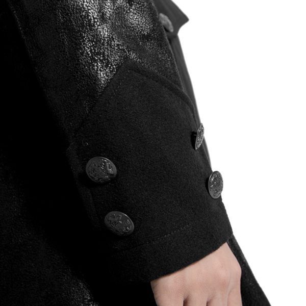 à prix imbattables PUNK RAVE Veste Longue Noire ‘Black Dragon’ Avec Capuche… 17