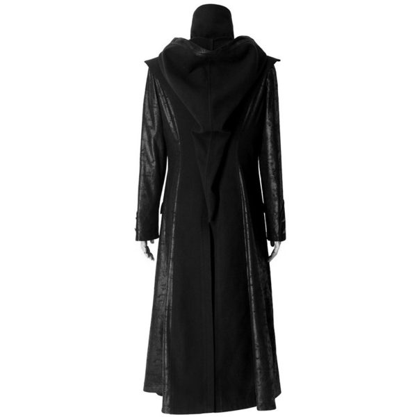 magasin en ligne france PUNK RAVE Veste Longue Noire ‘Black Dragon’ Avec Capuche… 10