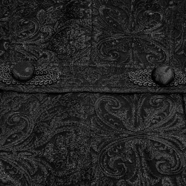 PUNK RAVE Veste Mi-Longue ‘Illuminati’ En Dentelle Noire vente pas cher 12
