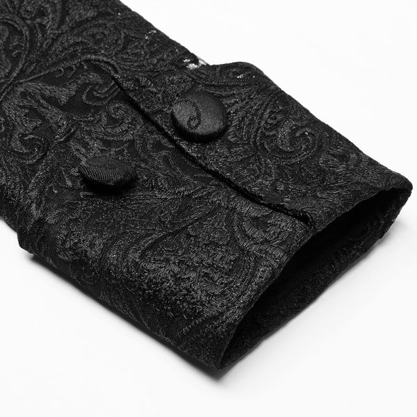 PUNK RAVE Veste Mi-Longue ‘Illuminati’ En Dentelle Noire vente pas cher 13