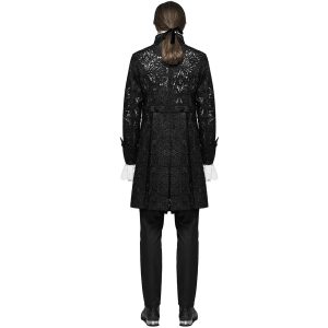 PUNK RAVE Veste Mi-Longue ‘Illuminati’ En Dentelle Noire vente pas cher 18